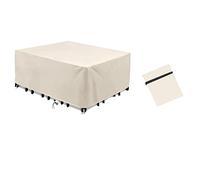 NP 260x120x75cm, Blanche, Couverture de Meubles de Jardin, Indéchirable 420D Oxford Housse de Protection étanche, Protection 24h/24 et 7j/7, pour Mobilier d'extérieur pour Tables, chaises, etc.