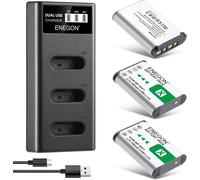 NP-BX1 3x 1300mAh Battery and LCD Charger for Sony NP-BX1 and Sony ZV-1, Cyber-Shot DSC-RX100, DSC-RX100 II/III/M4/M5/M6/M7////VA, DSC-RX100M II, HDR-CX44