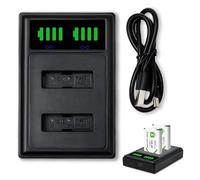 NP-BX1 Batteries Chargeur Double USB avec Écran LCD - Kit Portable | Compatible avec Sony 1380mAh, ZV-1,ZV-1 II, Cyber-Shot DSC-RX100 II/III/IV/V/VI/VII/VA, HDR-CX405, FDR-X3000 HX300 HX90V RX1