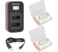 NP-BX1 Replacement Battery (Pack of 2) and LCD Screen Intelligent Dual USB Charger for Sony NP-BX1/M8 and Sony DSC-RX100, RX100 II, RX100M II, DSC-RX100 III, DSC-RX100 IV