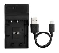 NP-BX1 USB Chargeur pour Sony Cyber-Shot DSC-RX100, DSC-RX100 II, DSC-RX100 III, DSC-HX90V, DSC-WX350, DSC-WX500, HDR-AS15 Caméra et Plus