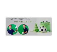 NP-CASER Bannière personnalisée « Happy Birthday » - 1,8 x 0,6 m - Décoration de fête personnalisée avec photo, nom, âge - Bannière d'anniversaire pour garçons et filles - Décorations de fête sur le
