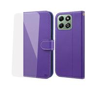 NP-Caser Case for Honor 200 Smart - Premium Leather Folio Flip Cover | Magnetic Closure | Kickstand | Money and Card Holder Wallet | Compatible with Honor 200 Smart Case Purple