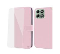 NP-Caser Case for Honor 200 Smart - Premium Leather Folio Flip Cover | Magnetic Closure | Kickstand | Money and Card Holder Wallet | Compatible with Honor 200 Smart Case Pink