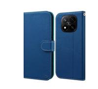 NP-Caser Coque en Cuir de Première Qualité pour Xiaomi Redmi Note 14 Pro/Redmi Note 14 Pro Plus 5G/Poco X7 - Portefeuille Étui avec Support et Protection MIL-STD-810G, Bleu