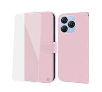 NP-Caser Coque pour Blackview Shark 9 - Coque de Telephone en Cuir de Première Qualité | Porte-Carte et Pochette à Monnaie Etui | Fermoir Magnétique | Compatible avec Coque Blackview Shark 9, Rose