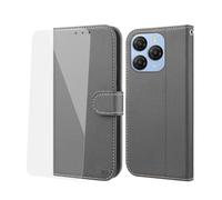 NP-Caser Coque pour Blackview Shark 9 - Coque de Telephone en Cuir de Première Qualité | Porte-Carte et Pochette à Monnaie Etui | Fermoir Magnétique | Compatible avec Coque Blackview Shark 9, Gris
