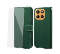NP-Caser Coque pour Moto Motorola G15 - Coque de Telephone en Cuir de Première Qualité | Porte-Carte et Pochette à Monnaie Etui |Compatible avec Coque Moto Motorola G15, Vert