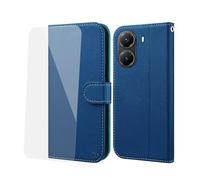 NP-Caser Handyhülle für Xiaomi Poco X7 Pro Hülle [mit Panzer Schutz Glas], Premium Lederhülle mit Kartenfächern [Klappbar Flip Case] [Standfunktion] Handy Schutzhülle für Xiaomi Poco X7 Pro, Blau