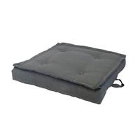 NP CRÉATION-Tatami coussin de sol en polyester/coton gris Pierre - 66 x 66 x 15 cm