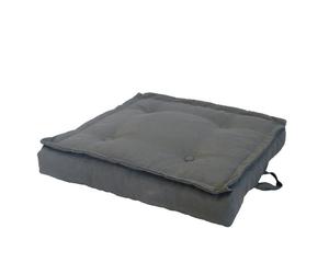 NP CRÉATION-Tatami coussin de sol en polyester/coton gris Pierre - 66 x 66 x 15 cm