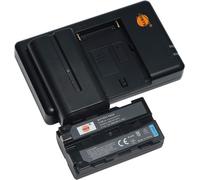 NP-F550 F570 Lot de 2 Batteries de Rechange Rechargeables et Chargeur Double Compatible avec Sony NP-F750, NP-F970, HandyCams, Neewer Nanguang CN-160, CN-126 Series Caméras, caméscopes, npf