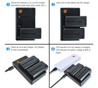 Np-F550 F570 Lot De 2 Batteries De Rechange Rechargeables Et Chargeur Double Compatible Avec Sony Np-F750, Np-F970, Handycams, Neewer Nanguang Cn-160, Cn-126 Series Caméras, Caméscopes, Npf[Z2424]