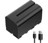 NP-F750 4400mAh Battery Replacement of NP-F970 F960 F950 F770 F750 F570 F550, USB-C Fast Charging Rechargeable for LED Light, Camera Monitor, Wireless Transmission