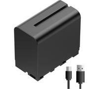 NP-F970 6600mAh Battery Replacement of NP-F970 F960 F950 F770 F750 F570 F550,USB-C Fast Charging Rechargeable for LED Light,Camera Monitor,F5PROX LUT5 LUT6 LUT7 FW279