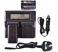 NP-F970 DSTE Lot de 2 Batteries de Rechange et Chargeur Rapide LCD pour Sony CCD-TR87 CCD-TR516 CCD-TRV88 CCD-TRV90 CCD-TRV91 CCD-TRV93 CCD-TRV95 CCD-TRV98 comme NP-F930 NP-F950 NP-F966 0