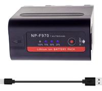 NP-F970 NP-F980 Batterie de Remplacement pour Vidéo Numérique Compatible avec Sony DCR-VX2100, DSR-PD150, DSR-PD170, FDR-AX1, HDR-FX1, HDR-FX7, HDR-AX2000 (1 Pack 7800mAh)