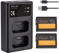 NP-FW50 Battery Charger for Camera, Compatible with Sony A6000, A6500, A6300, A6400, A7, A7II, A7RII, A7SII, A7S, A7S2,A7R, A7R2,A55,A5100,RX10 (2PCS, Micro USB Cable, 110 Pieces) 00mAh)