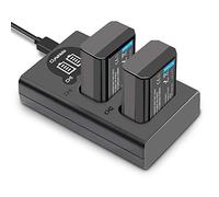 NP-FW50 Onshida Batterie de Rechange 1200mAh Lot de 2 avec Chargeur pour Appareil Photo Sony ZV-E10 A6000 A6500 A6300 A7 A7II A7SII A7RII A7S A7R A55 A5100 A5000 RX10 NEX 5 (Port Micro USB et USB-C)