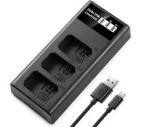 NP-FW50 Triple Chargeur pour NP-FW50 Batterie Compatible avec Sony Alpha 7 A7,A7II,A7RII,A7SII,A7S,A7S2,A7R,A7R2,A33,A35,A55,A6500,A6400,A6300,A6000