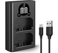 NP-FZ100 Battery Charger with Dual Slot and LCD Display,Micro USB and Type-C Charger for Sony FX30,Alpha A7 III,A7R III (A7R3),A9,A6600,A7R IV,Alpha A9 II Camera Batteries