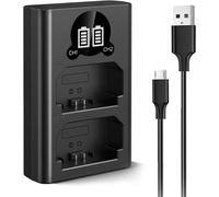 NP-FZ100 Camera Battery Charger Dual USB Charger with LCD Display Compatible with Sony A7iii,A7iv,A7RIII (A7R3),A7RIV,A7C,A7Cii,A6700,A6600,A9,A1,ZV-1E,FX30 Camera Batteries