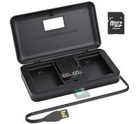 NP-FZ100 Chargeur de Batterie USB Dual Slot avec câble de Type C pour appareils Photo numériques Sony A7III/A7R III/A9/A7R IV/A6600/Alpha 9/9R/A9R