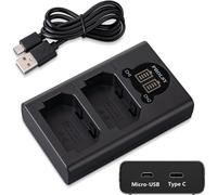 NP-FZ100 Fast USB Charger Dual LCD Lightweight Compact Battery Charger for Sony NP-FZ100 Battery Compatible with Sony a1 a9M2 a9 a7SM3 a7RM4A a7RM4 a7RM3A a7RM3 a7C a7M4 a7M3 a6600 FX3