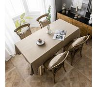 NP Nappe Rectangulaire, 80x160cm, Nappe de Table Lavable, Coton et Lin Tissu, imperméable, Anti-Taches, pour Table pour Table de Salle à Manger de Cuisine Décoration, Nappe Jacquard Couleur Unie