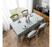 NP Nappe Rectangulaire, 80x200cm, Nappe de Table Lavable, Coton et Lin Tissu, imperméable, Anti-Taches, pour Table pour Table de Salle à Manger de Cuisine Décoration, Nappe Jacquard Couleur Unie