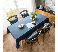 NP Nappe Rectangulaire, 80x210cm, Nappe de Table Lavable, Coton et Lin Tissu, imperméable, Anti-Taches, pour Table pour Table de Salle à Manger de Cuisine Décoration, Nappe Jacquard Couleur Unie