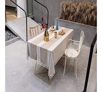 NP Rectangle Nappe, 120x190cm（75x47 inch）, Coton Lin sans Plis Anti-décoloration Facile Nettoyer nappes lavables, Tissu de Table à Manger Housse pour Table de Salle à Manger de Cuisine Décoration