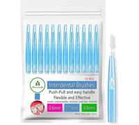 Np-Vital Interdental Brushes,Pack Of 12 (0.7 Mm),Interdental Brushes For Clean Oral Hygiene,Push-Pull System-Developed With Dental Laboratories 0.7 Mm