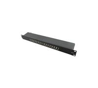 Logilink Professional NP0076 Panneau de distribution 16 ports PoE et PoE+ blindé Cat 6A Noir