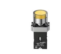NP2 Flat Button Mushroom Head Button Switch Xb2 Knob Starts Emergency Stop Ba31 Self Reset Self-locking Button With Light BIANMTSW(NP2-BW3561 24V)