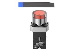 NP2 Flat Button Mushroom Head Button Switch Xb2 Knob Starts Emergency Stop Ba31 Self Reset Self-locking Button With Light AUOQKQUT(NP2-BW3462 24V)
