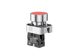 NP2 Flat Button Mushroom Head Button Switch Xb2 Knob Starts Emergency Stop Ba31 Self Reset Self-locking Button With Light AUOQKQUT(NP2-BA42)