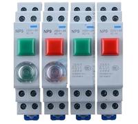 NP9 AC DC 220V 24V Bouton de réinitialisation(Red 2NO 2NC)