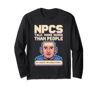 NPC Logic Better Than People Gamer Graphic Manche Longue