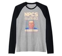 NPC Logic Better Than People Gamer Graphic Manche Raglan