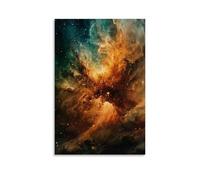 NPEJLCIGH Céleste Dream - Une danse cosmique de nébuleuses et d'étoiles - Décoration murale artistique moderne à suspendre - 50 x 75 cm