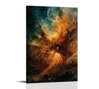 NPEJLCIGH Céleste Dream - Une danse cosmique de nébuleuses et d'étoiles - Décoration murale artistique moderne à suspendre - 30 x 45 cm