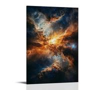NPEJLCIGH Celestial Wonder- Une danse cosmique d'étoiles et de nébuleuses - Décoration murale artistique moderne à suspendre - 30 x 45 cm