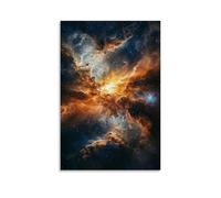 NPEJLCIGH Celestial Wonder- Une danse cosmique d'étoiles et de nébuleuses - Décoration murale moderne à suspendre - Impression artistique - 60 x 90 cm