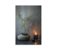 NPEJLCIGH Poster artistique zen nature morte pour salles spirituelles et relaxantes - Décoration murale moderne à suspendre - 20 x 30 cm