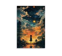 NPEJLCIGH Poster d'anime - Le voyage radieux de Hikari - Un conte de lumière et d'ombre - Décoration murale moderne à suspendre - Impression murale artistique - 50 x 75 cm