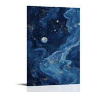 NPEJLCIGH Tapisserie céleste - Une danse cosmique des constellations en bleu nuit - Décoration murale moderne à suspendre - Impression murale artistique 60 x 90 cm