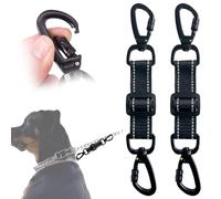 NPENGHUI Lot de 2 colliers de sécurité réglables pour chien - Connecteur réfléchissant à double extrémité - Pour la course et la randonnée - Aide à réduire la fatigue du cou