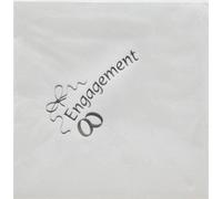 NPK Serviettes en papier avec impression Engagement, 15 pièces SG7170 (taille unique) (Argent)