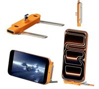 nplaseta Trépied Smartphone, Multi Chargeur, 240W charge rapide, Général 2 en 1 Détachable Cable Set, C-C (Adaptateur simple orange)